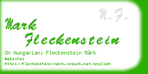 mark fleckenstein business card